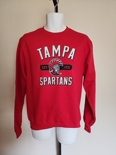 Champion University of Tampa Red Long Sleeve Fleece Sweater Shirt Size S NWT