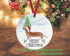 Tan Dachshund Ornament Christmas Decoration Dachshund Gift Personalised Dog D...