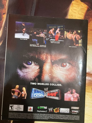 WWF WWE RAW Magazine Holiday 2004 - HHH Triple H Blade Trinity + Póster - Imagen 3 de 6