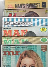 Vintage Lot Of 44 Men's Magazines, Modern Man, Cabaret, Etc., All Readers