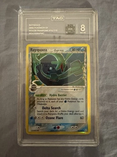 Pokemon TCG Rayquaza (Delta Species) 16/110 Holon Phantoms Holo TAG 8