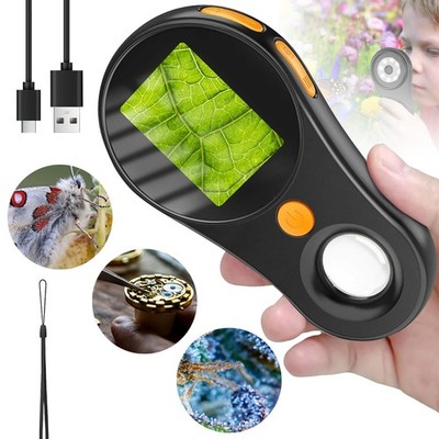 Mini 500X Digital Mikroskop 8 LED HD Microscope Kamera Lupe Fach Endoskop Gift