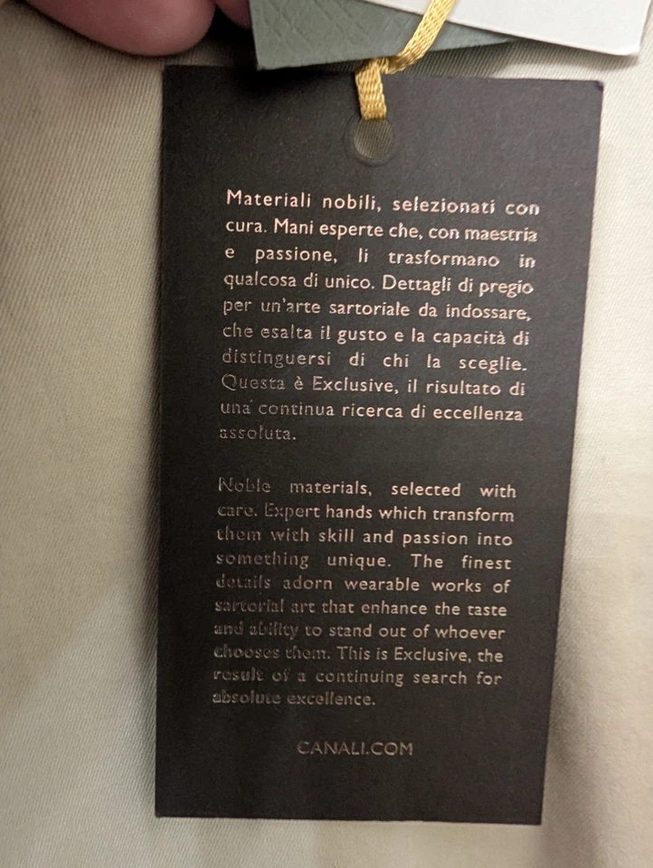 Calça Canali Exclusiva Ajuste Regular 52 36 Bege Algodão Seda Elástica Feita na Itália - Imagem 4 de 4