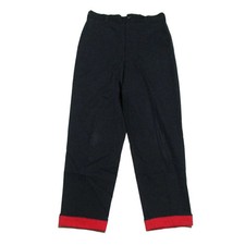 Vintage COMME des GAR ONS HOMME "M" 1997 gabardine wool tapered pants navy red