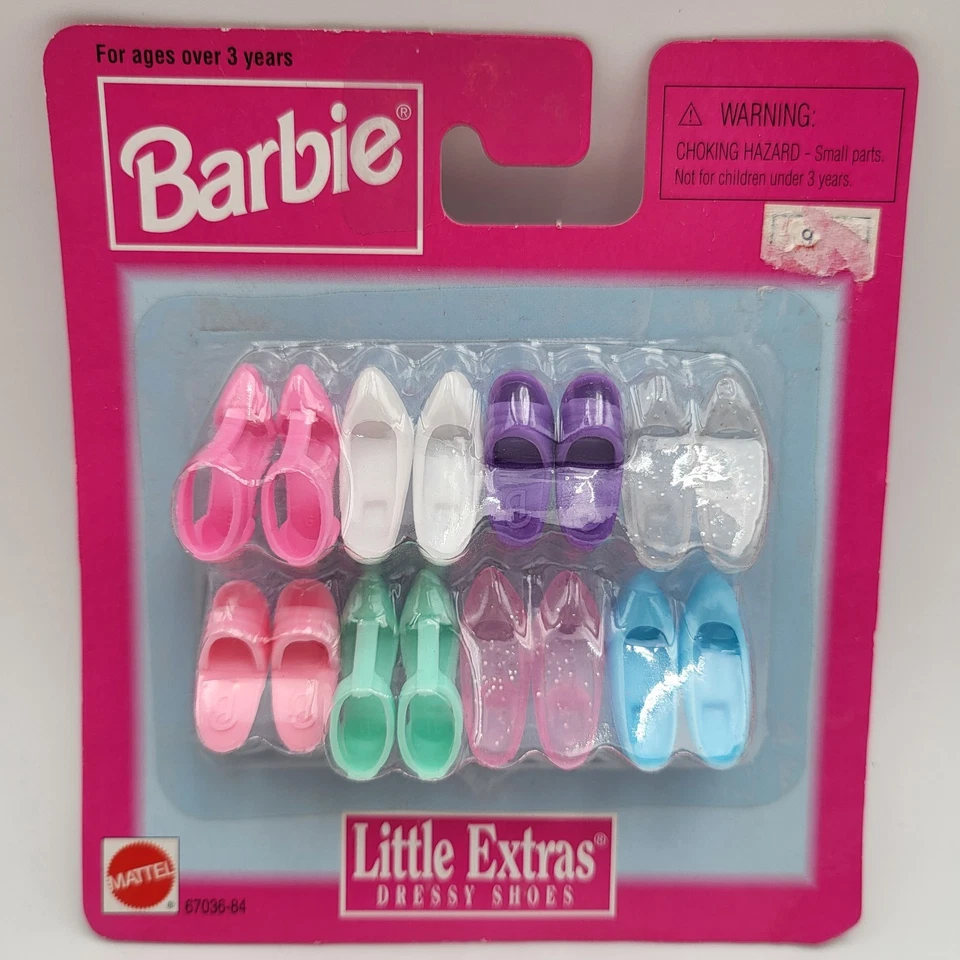 Barbie Little Extras 1998 Mattel vintage zapatos elegantes #67036-84 ¡Nuevos! Foto 2 de 4