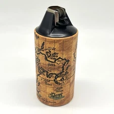 Vintage 1970s Gillette Cricket Table Top Lighter Holder Cover Mariners World Map