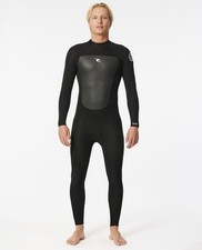 Rip Curl Mens Omega 3/2 Surf Long Sleeve Full Length Wetsuit - Black - M