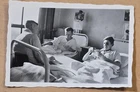 1944 WOUNDED SOLDIERS PLAY CARD GAME IN HOSPITAL WW2 WWII German Military Photo