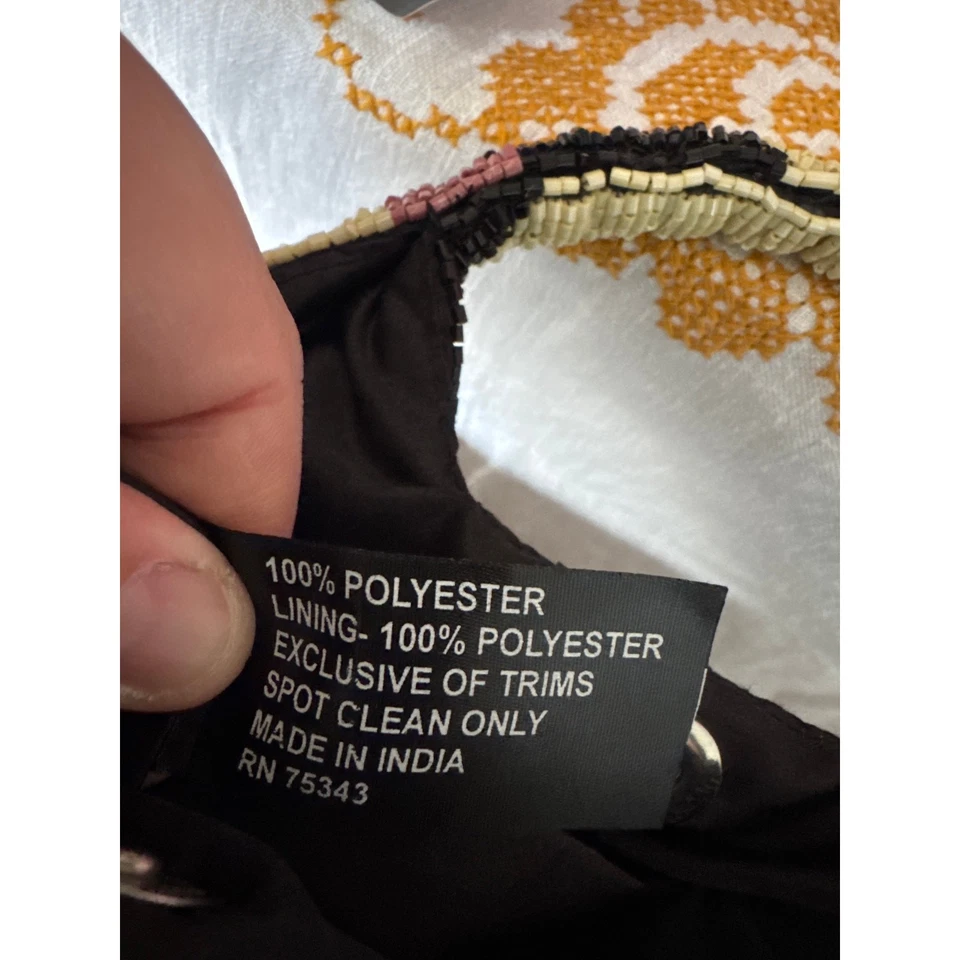 Bolso retro From India to You con cuentas virales TJ Maxx Marshalls flecos asa superior años 70 Foto 4 de 4