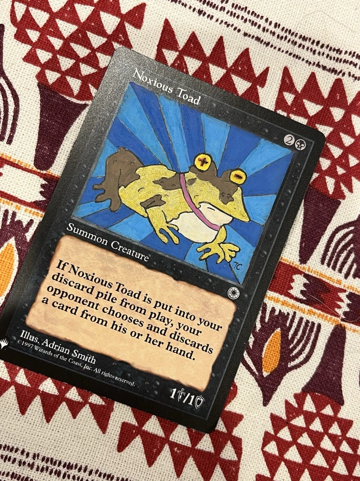 Noxious Toad Portal Altered Art | Hypnotoad Futurama | Magic the Gathering - Image 2 of 3