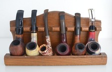 Konvolut von 6 Pfeifen + Holzständer – Stanwell, Oldenkirch, Jean Claude