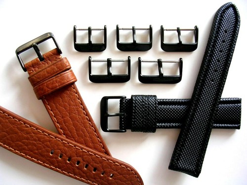 22mm Negro PVD Hebilla de repuesto 316L SS Lengua redonda IW SUISSE 18m 20m 24m 26m - Imagen 5 de 7