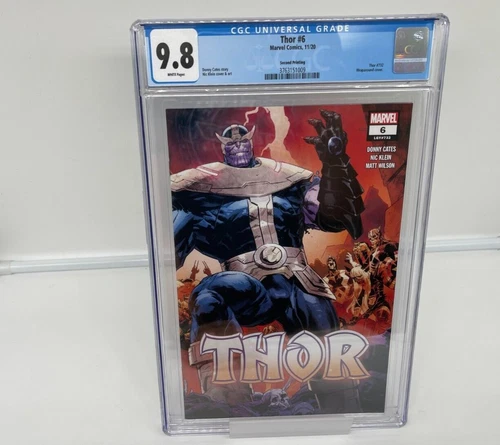 Thor #6 CGC 9.8 2nd Printing Wraparound Cover Thanos Marvel 2020