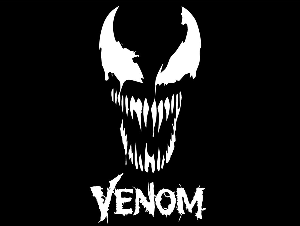★MARVELCOLLECTION★ Small Planet Venom Face Big Silhouette Men's Marvel Venom: Let There be Carnage Big face Logo