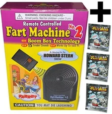 #2 Remote Controlled Fart Machine + 3 Prank Fart Stink Bomb Bags - COMBO SET