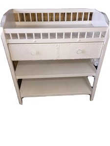 vintage wicker changing table