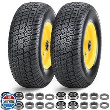 11x4.00-5 Lawn Mower Tires Flat Free,2 Pack 11x4.00-5" Tire and Wheel,Zero Tu