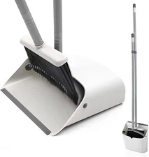Broom and Dustpan Set, Long Handle Lightweight Broom Set