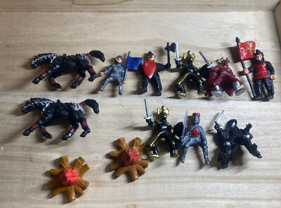 Schleich Papo 2003-04 Knights & Horses + Accessories Bulk Bundle Lot of  12