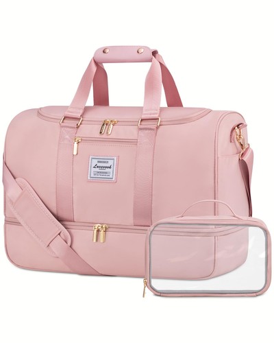 Gym bag for WomenWeekender Overnight Bag with Shoe Compartment Personal Item ...