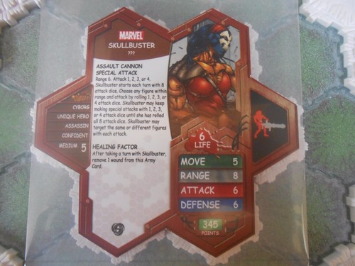 Heroscape Custom Skullbuster Double Sided Card & Figure w/ Sleeve Marvel X-Men - Picture 3 of 3