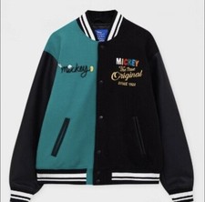 Vintage Mickey Mouse Jacket Pull & Bear leath...