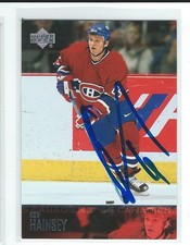 Ron Hainsey Signed 2003/04 Upper Deck Card #105