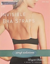 Strap/Lingerie Solutions Invisible Clear Bra Straps One Size Assorted 3 pair