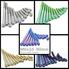 TC4 Titanium Screw Small flange head M6x10-90mm for Motorcycle Fastener Bolts
