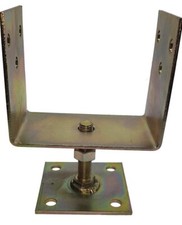 Adjustable Post Bracket Height Holder Anchor  Garden Metal Wood Connecting