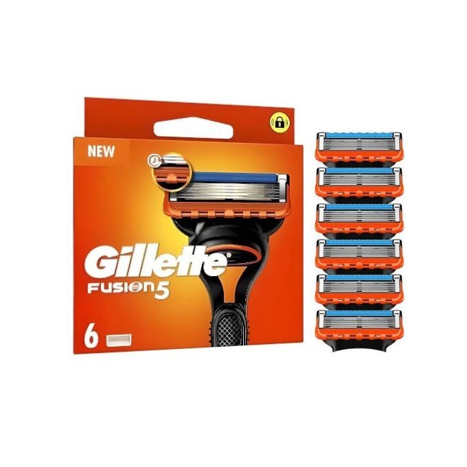 Pack 6 Recharges Gillette Fusion 5 - Lames 5 Pour ProGlide/ProShield, Neuves Origine Allemagne