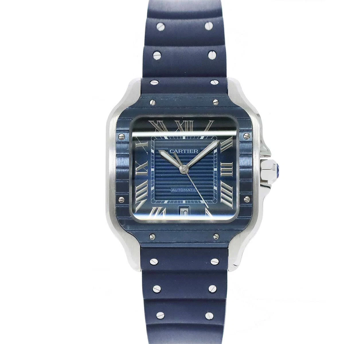 Cartier Santos De Cartier WSSA0048 Automatic Blue Dial Mens Watch