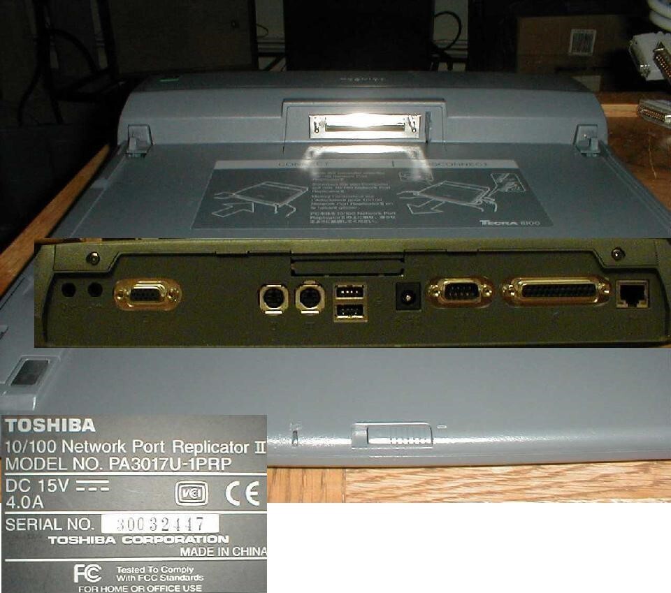 Toshiba PA3017U PA3017U-1PRP Tecra 8100 8200 Docking Station 10/100 ...