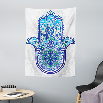 Hamsa Mikrofaser Wandteppich Eastern Floral