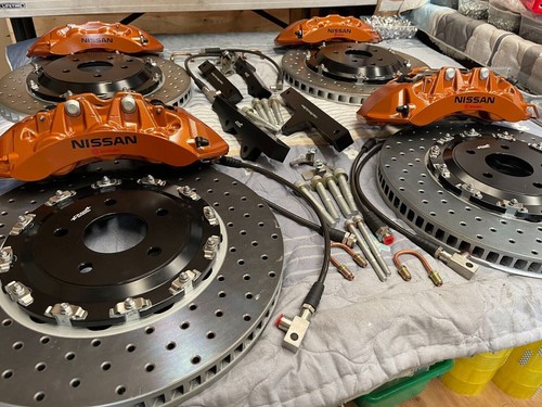 R35 GTR brake kit to suit Skyline R32 R33 R34 - Cross Drilled Discs - Picture 7 of 22