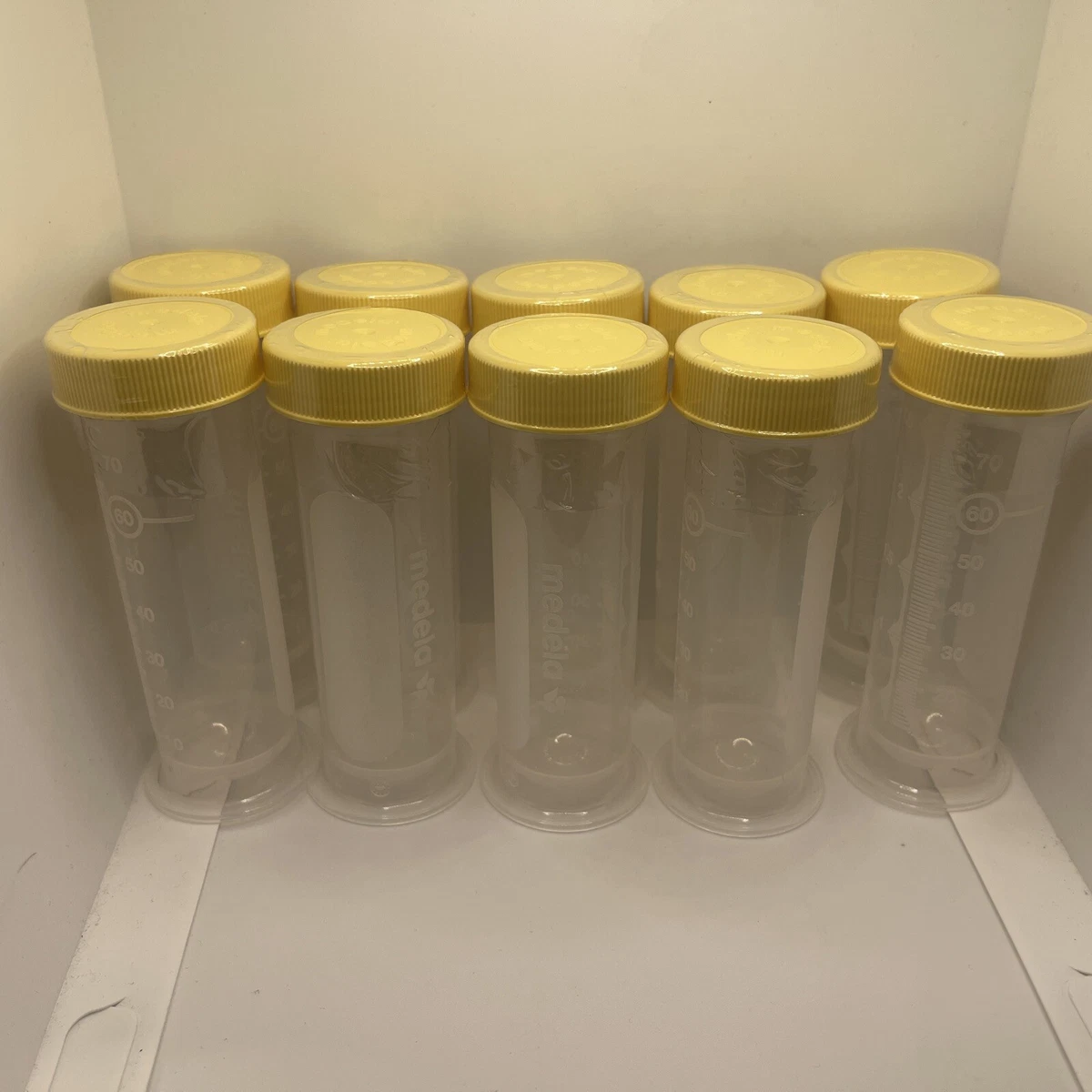 MEDELA BREAST MILK FREEZER STORAGE FEED STORAGE BOTTLE 2.7oz 80ml x10 Sealed