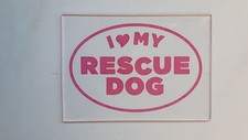2 x "I love my rescue dog" Auto Autoaufkleber / Decals Van Wohnwagen Wohnmobil