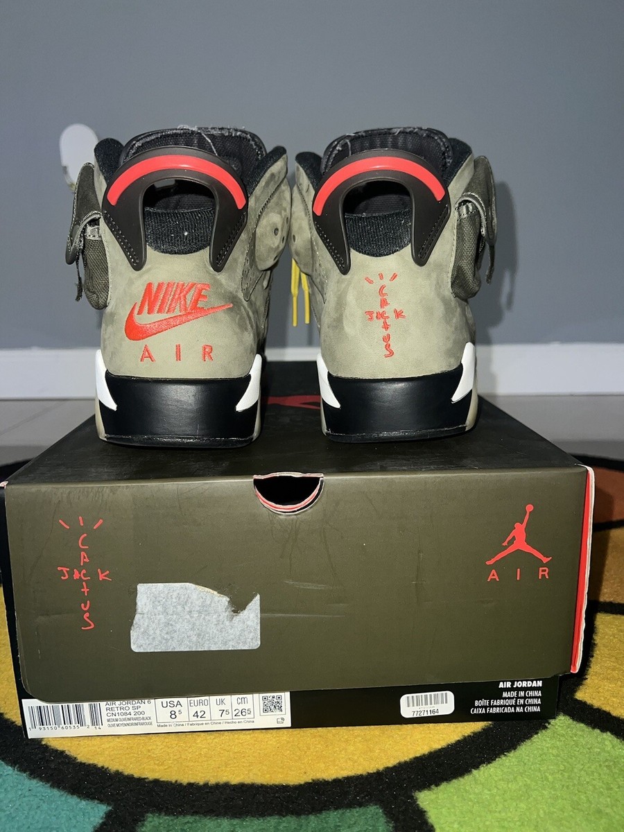 Size 8.5 - Jordan 6 Retro x Travis Scott Mid Olive Size 8.5 - Jordan 6 Retro x Travis Scott Mid Olive