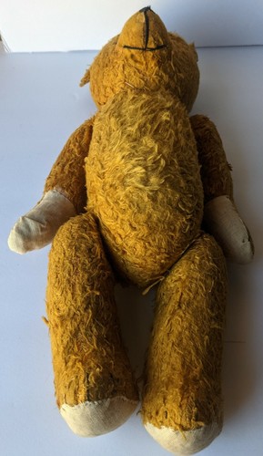 HONEY BROWN TEDDY BEAR. EXCELSIOR STUFFED ARTICULATED ANIMAL PLUSH, PADDED FEET - Picture 10 of 11