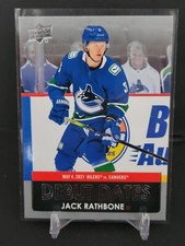 Jack Rathbone 2021-22 Upper Deck Series 1 Debut Dates Canucks DD-9 Insert