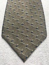 BILL BLASS MENS TIE TAN WITH BLACK ACCENTS 4 X 61