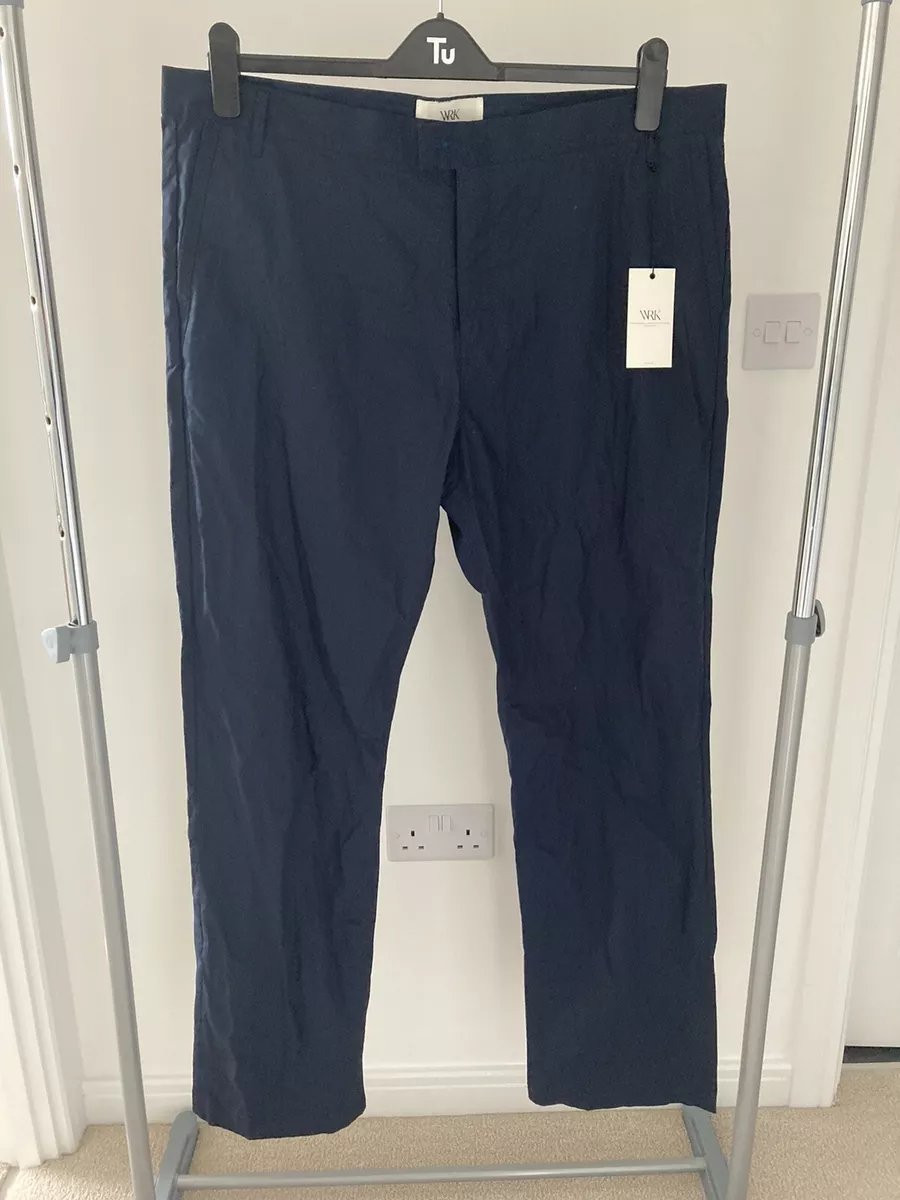 NWT Wrk work rest karma 38 inch waistchino navy blue trousers cargo pant  RRP£98