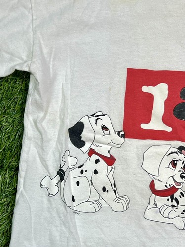 Vintage 90's Walt Disney's 101 Dalmatians Unisex Youth Kids SZ 10-12 AOP T-Shirt - Picture 4 of 11