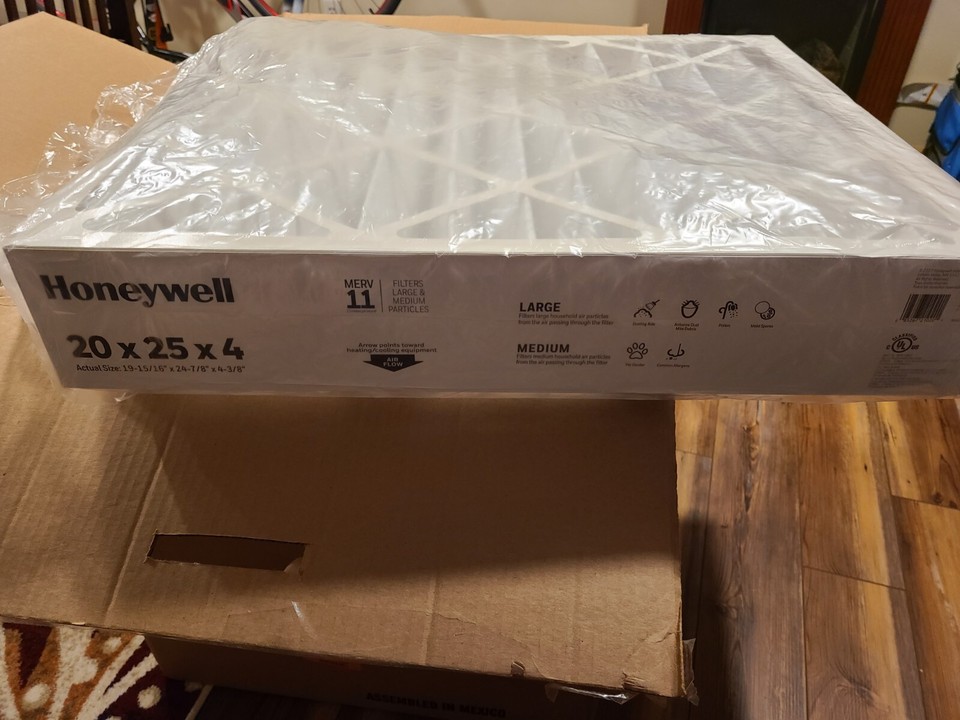 Honeywell furnace filters 20x25x4 merv 11. PACK OF 5 filters eBay