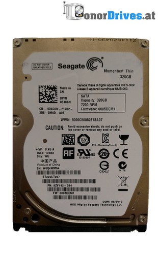 Seagate ST320LT007 - 320 GB - SATA - 9ZV142-034- PCB 100654403 Rev. B*