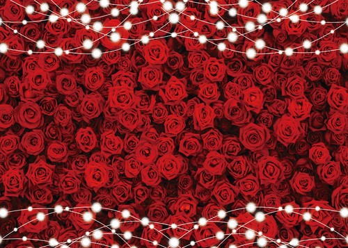 Fondo de pared realista con flor de rosa roja para boda cumpleaños día de la madre - Imagen 8 de 9
