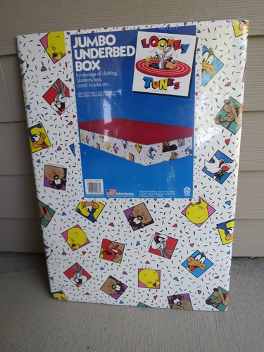 Vintage NOS 1994 Looney Tunes Jumbo Underbed Storage Box SEALED Tweety Bugs Sam+ - Picture 3 of 11
