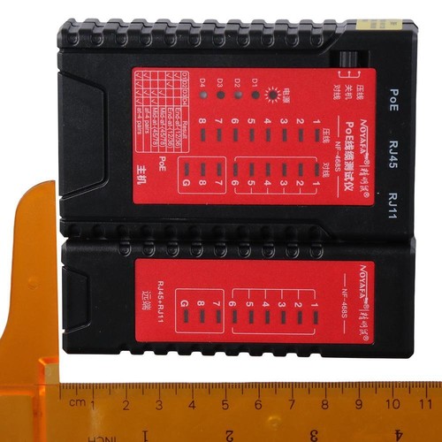 Rot Einzelkopf-Kabel-Checker Batterie betrieben Draht-Test-Werkzeug STP UTP - Afbeelding 9 van 12
