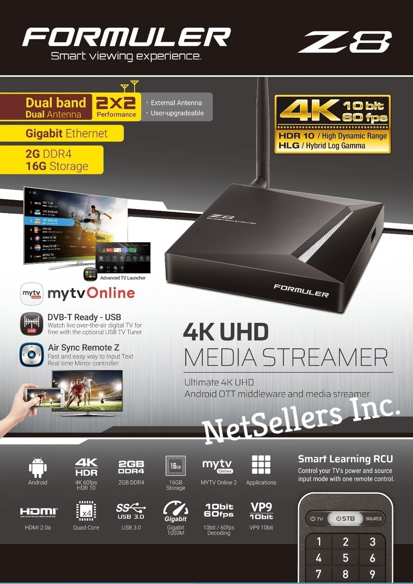 FORMULER Z8 Dual Band 5G Gigabit LAN 2GB RAM 16GB ROM 4K + FREE 3