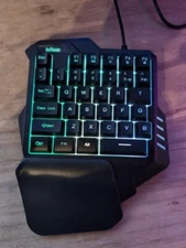 One Handed Red Thunder G30 - RGB Gaming Keyboard Win 11 Pro & Home